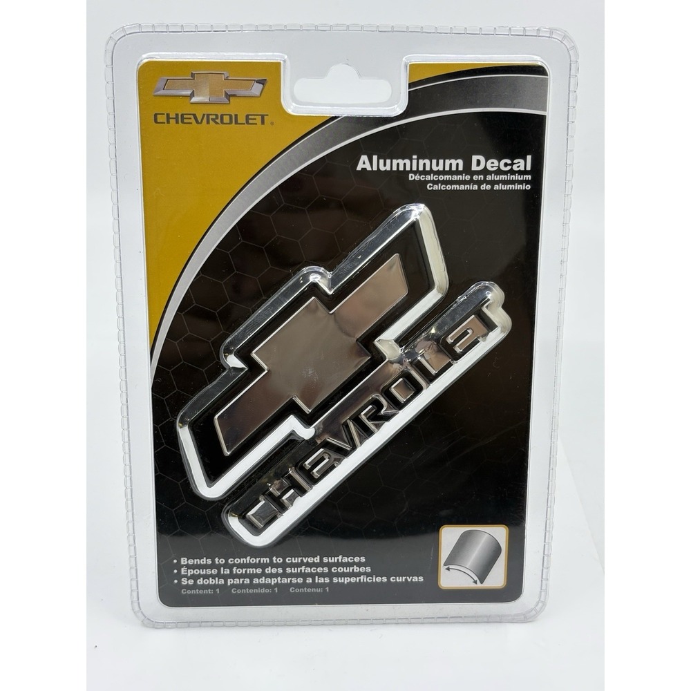 Chroma 41702 Chevrolet Bowtie Aluminum Bendable Decal Chrome 2 1/4" x 4 1/4"